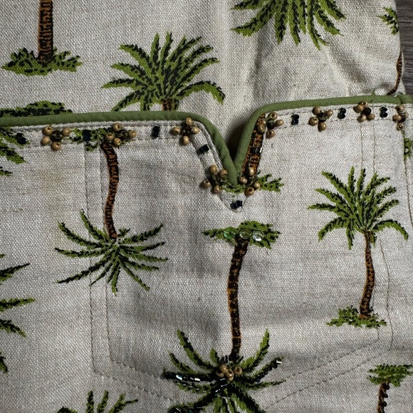 Haven Bleu Palm Tree Print Cropped Pants - Picture 3 of 8